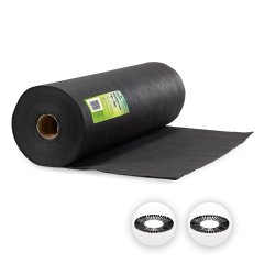 Agrowłóknina Plonos 1,6x100 m + 100 szpilek, czarna