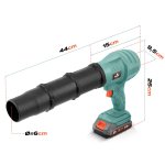 Dmuchawa akumulatorowa do liści trawy śniegu 21 v 350 W Plonos PL-642