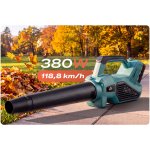 Dmuchawa akumulatorowa do liści trawy śniegu 21 V 300 W 2xAKU 3,0 Ah Plonos PL-640