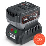 Dmuchawa akumulatorowa do liści trawy śniegu 21 V 300 W 2xAKU 3,0 Ah Plonos PL-640