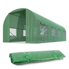 Folia na tunel Plonos 2,5x4 m (10 m²), zielona - podwójne drzwi