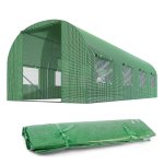 Folia na tunel Plonos 2,5x4 m (10 m²), zielona - podwójne drzwi