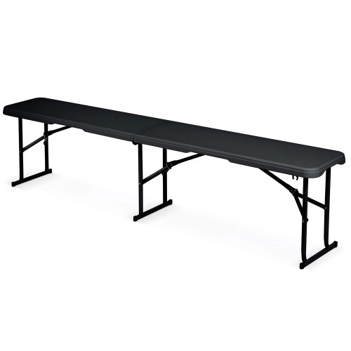 Ławka ogrodowa składana Plonos 183x28x43 cm, czarna