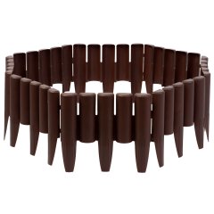 Obrzeże ogrodowe Plonos 27,5x24 cm, 8 szt., brązowe