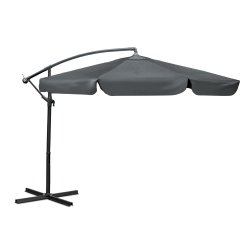 Parasol ogrodowy Plonos 6 profili, 180 g, 350 cm, szary