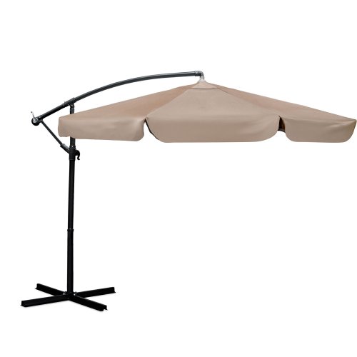 Parasol ogrodowy Plonos 6 profili, 180 g, 350 cm, beżowy