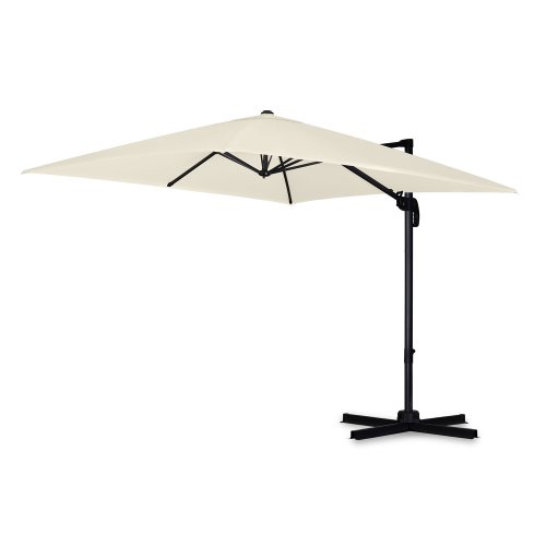 Parasol ogrodowy Plonos 8 profili,  210 g, 420 cm, beżowy
