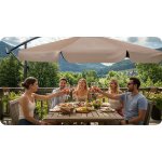 Parasol ogrodowy składany 8 segmentowy 350 cm z pokrowcem Plonos PL-881