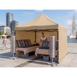 Pawilon ogrodowy Plonos 3x3 m, beżowy