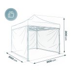 Pawilon ogrodowy Plonos 3x3 m, beżowy