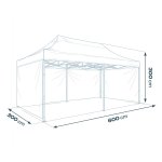 Pawilon ogrodowy Plonos 3x6 m, czarny