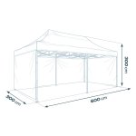 Pawilon ogrodowy Plonos 3x6 m, biały