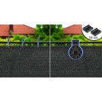 Siatka cieniująca 1,5x25m 140g/m2 +50 zacisków szara