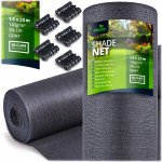 Siatka cieniująca 1,5x25m 140g/m2 +50 zacisków szara