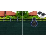 Siatka cieniująca 1,5x50m 140g/m2 + 50 zacisków zielona