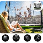 Trampolina ogrodowa 10ft/312cm z siatką wewnętrzną i drabinką Neo-Sport