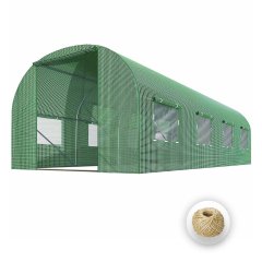 Tunel foliowy Plonos 2x4,5 m (9 m²), zielony - zestaw ze sznurkiem 100 m