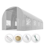 Tunel foliowy Plonos 3x4,5 m (13,5 m²), biały - zestaw z akcesoriami