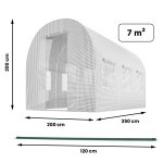 Tunel ogrodowy 2 x 3,5 m (7m2) biały Plonos