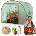 Tunel foliowy Plonos 2x2 m (4 m²), zielony - zestaw ze sznurkiem 100 m