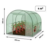 Tunel foliowy Plonos 2x2 m (4 m²), zielony - zestaw ze sznurkiem 100 m