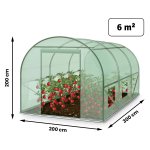 Tunel foliowy Plonos 2x3 m (6 m²), zielony - zestaw ze sznurkiem 100 m
