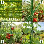 Złączki do tyczek Plonos 11x32 mm, typ-2, 10 szt., zielone