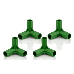 Złączki do tyczek Plonos 11x40 mm, typ-3, 4 szt., zielone