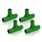 Złączki do tyczek Plonos 11x70 mm, typ-3, 4 szt., zielone